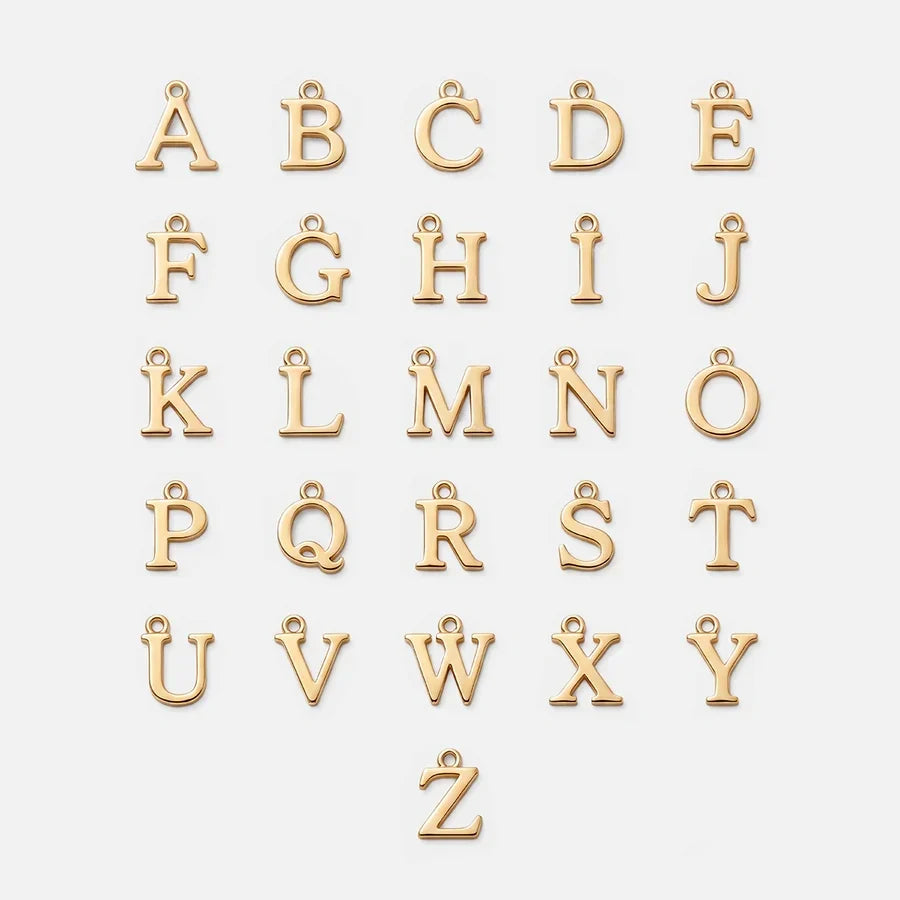 Letras disponíveis A–Z para personalização del collar