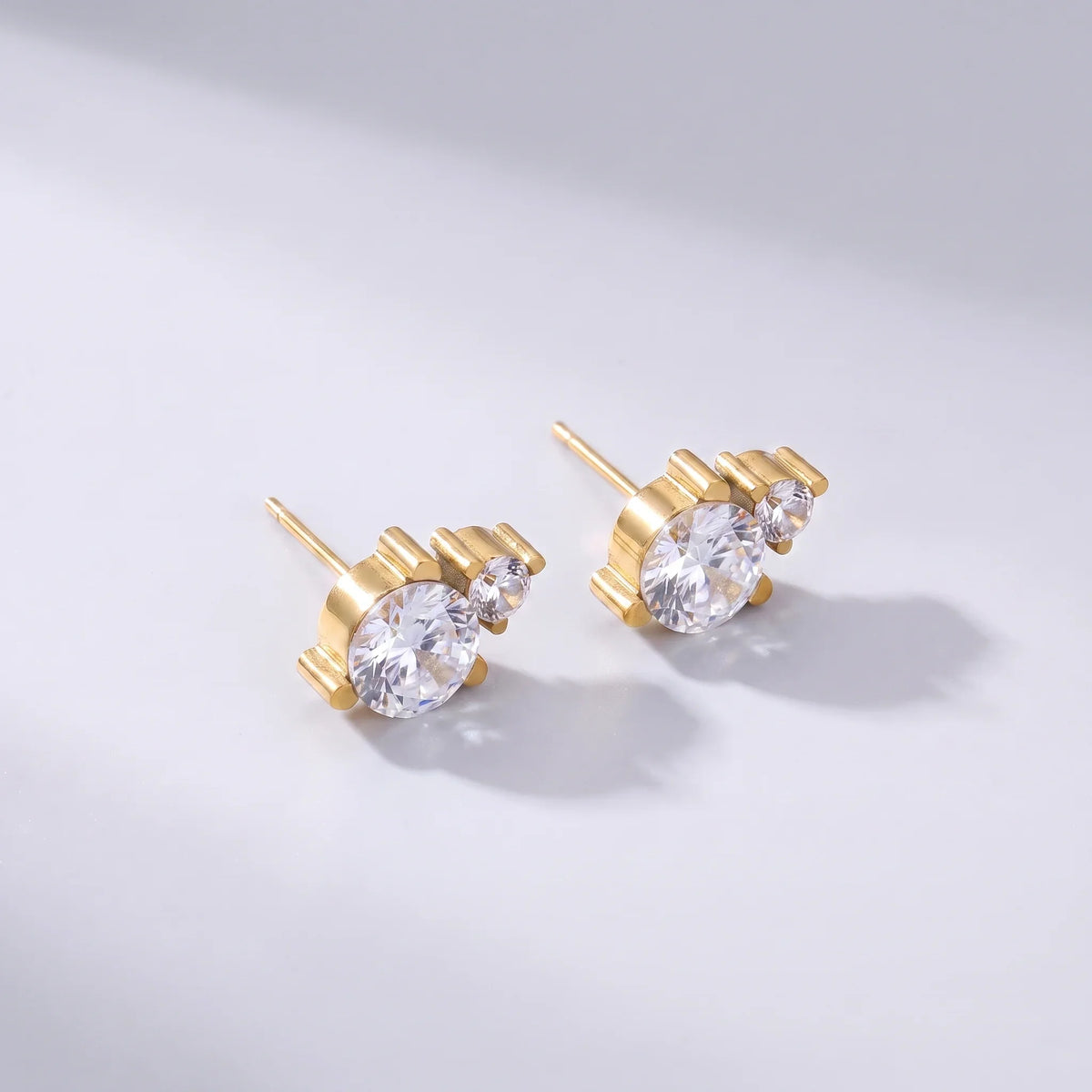 Pendientes piedra de nacimiento Abril — Diamante