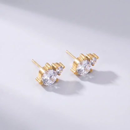 Pendientes piedra de nacimiento Abril — Diamante