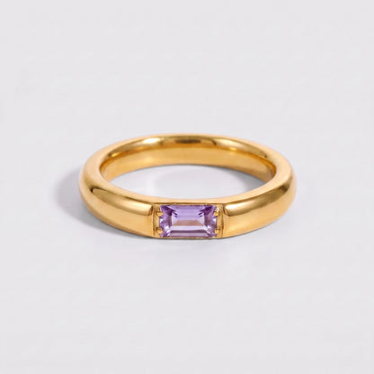 Anillo piedra de nacimiento Diciembre — Topacio azul