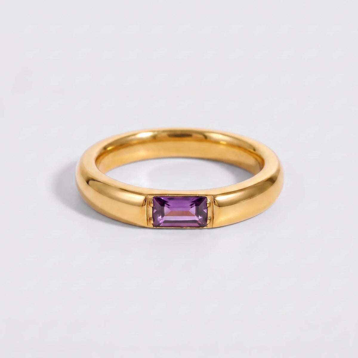 Anillo piedra de nacimiento Febrero — Amatista