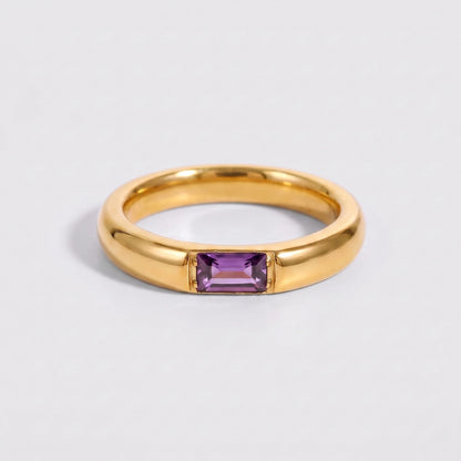 Anillo piedra de nacimiento Febrero — Amatista