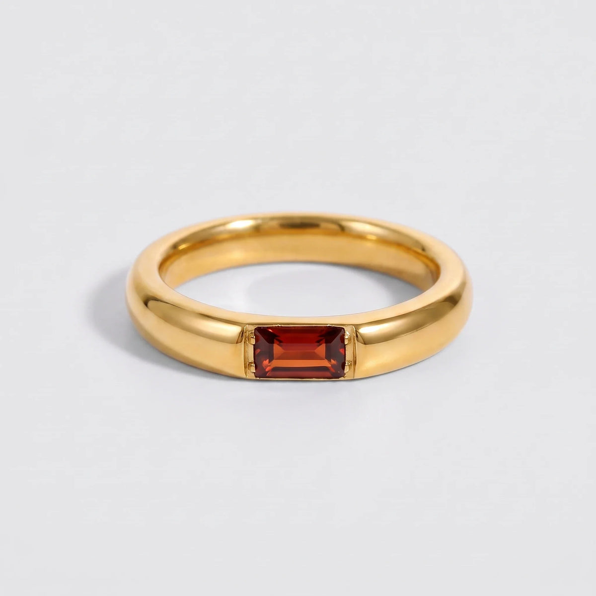 Anillo piedra de nacimiento Enero — Granate