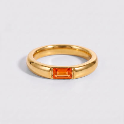 Anillo piedra de nacimiento Julio — Rubí
