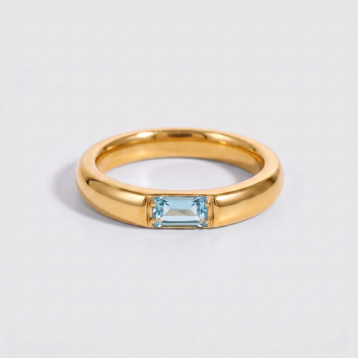Anillo piedra de nacimiento Marzo — Aguamarina