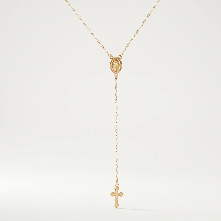 Collar Ave María Dorado