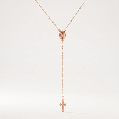 Collar Ave María Ouro Rosa