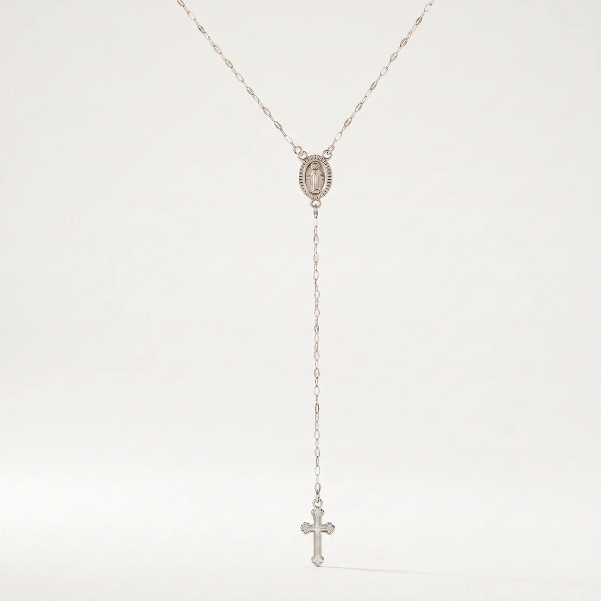 Collar Ave María Plateado