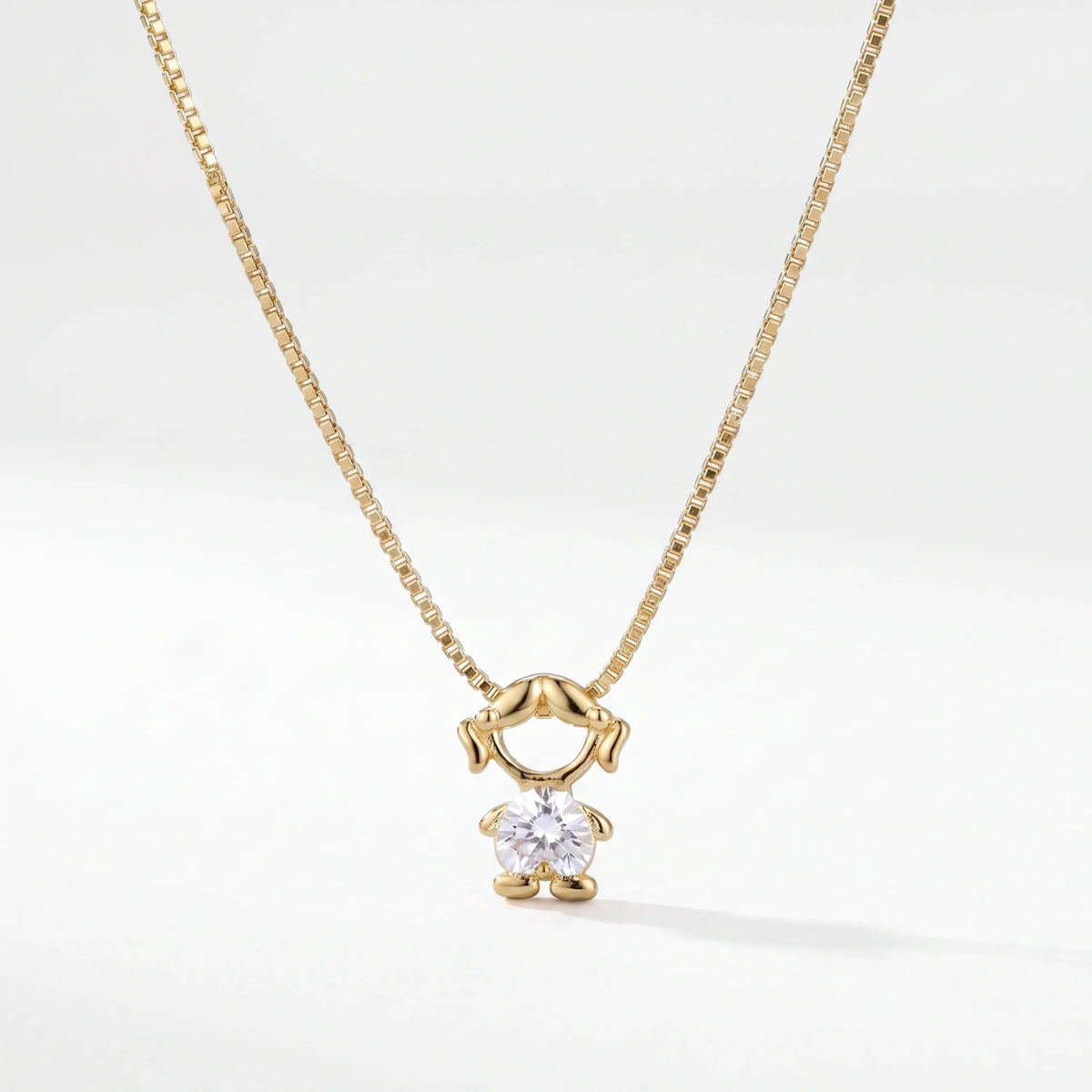 Collar abalorio niña Abril — Diamante