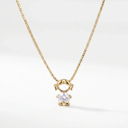 Collar abalorio niña Abril — Diamante