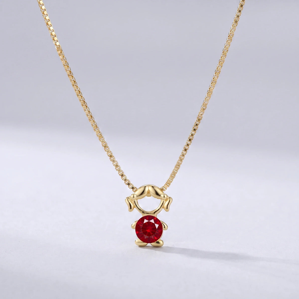 Collar abalorio niña Julio — Rubí