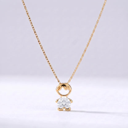 Collar abalorio niño Abril — Diamante