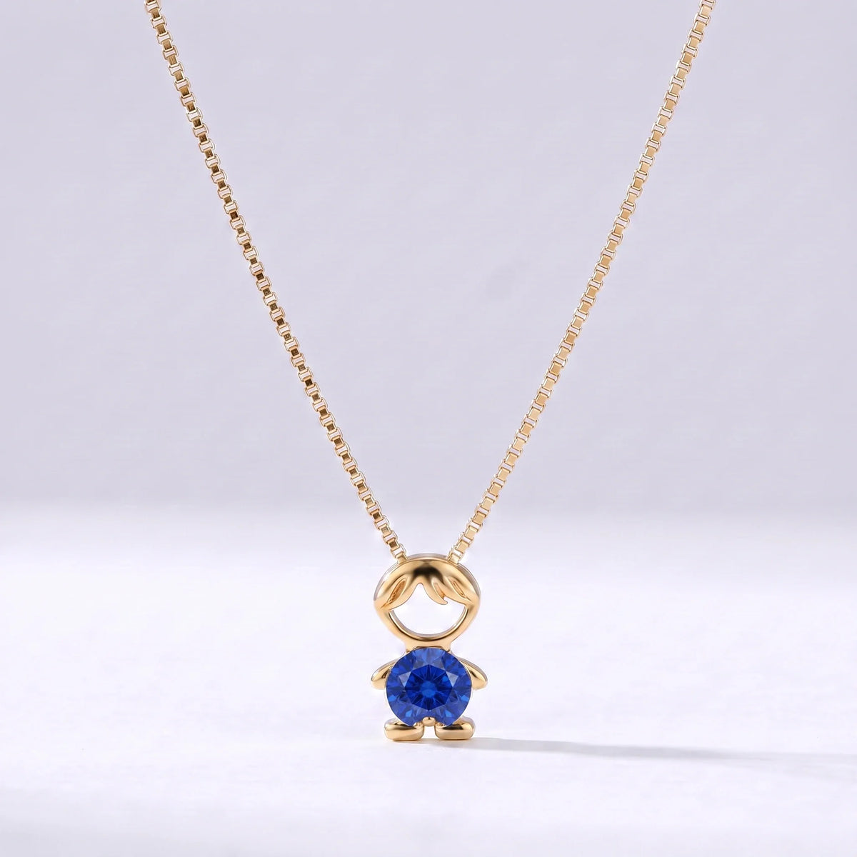 Collar abalorio niño Septiembre — Zafiro