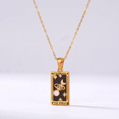 Collar cartas de tarot El Mundo