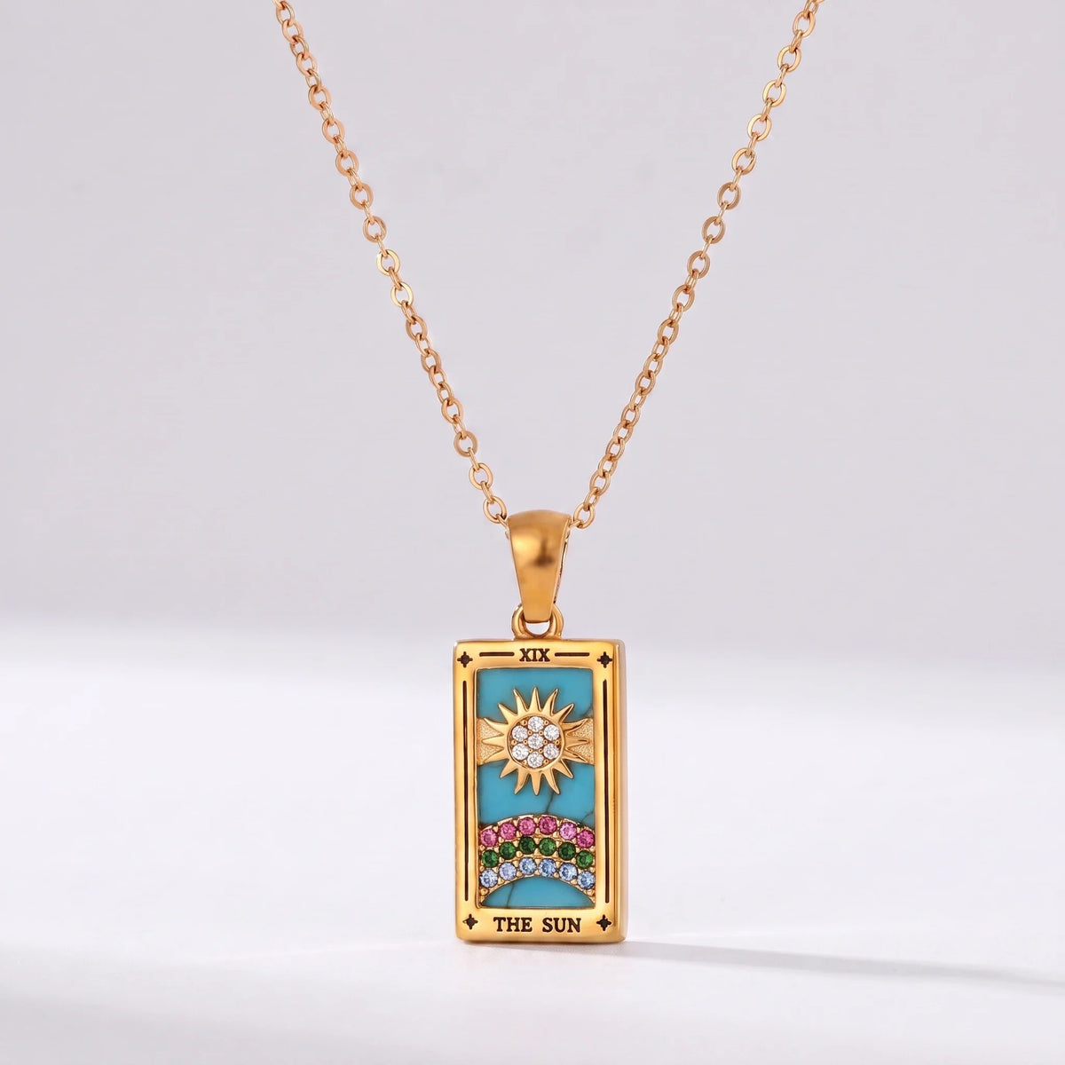 Collar cartas de tarot El Sol