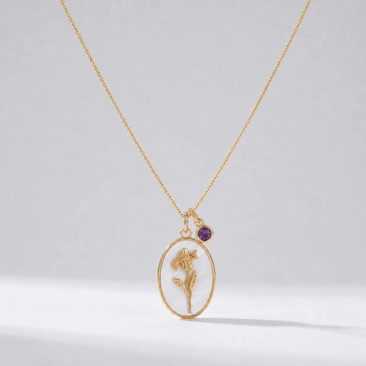 Collar flor del mes Febrero — Iris