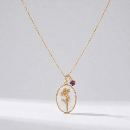 Collar flor del mes Febrero — Iris
