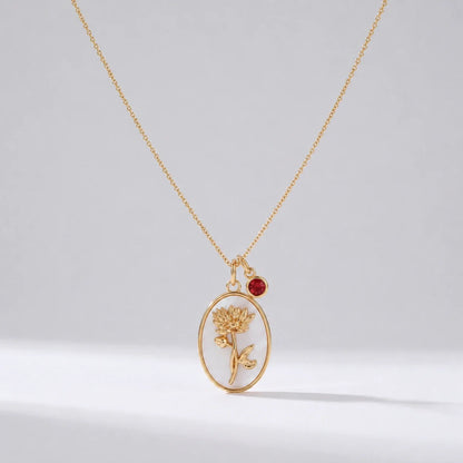 Collar flor del mes Enero — Clavel
