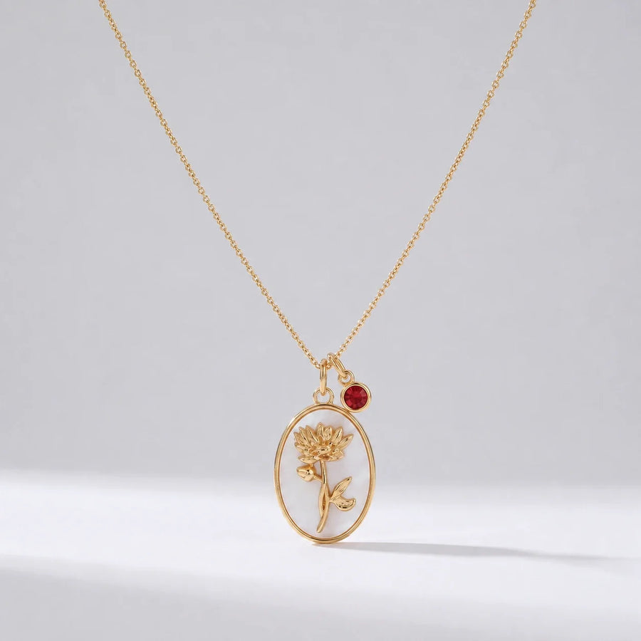 Collar flor del mes Enero — Clavel
