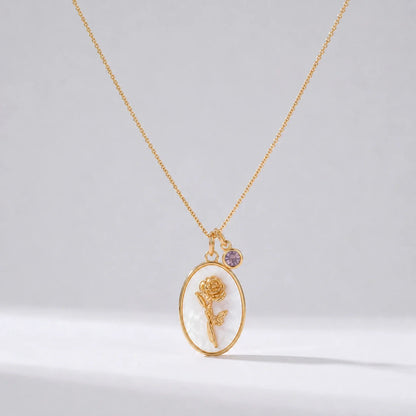 Collar flor del mes Junio — Rosa
