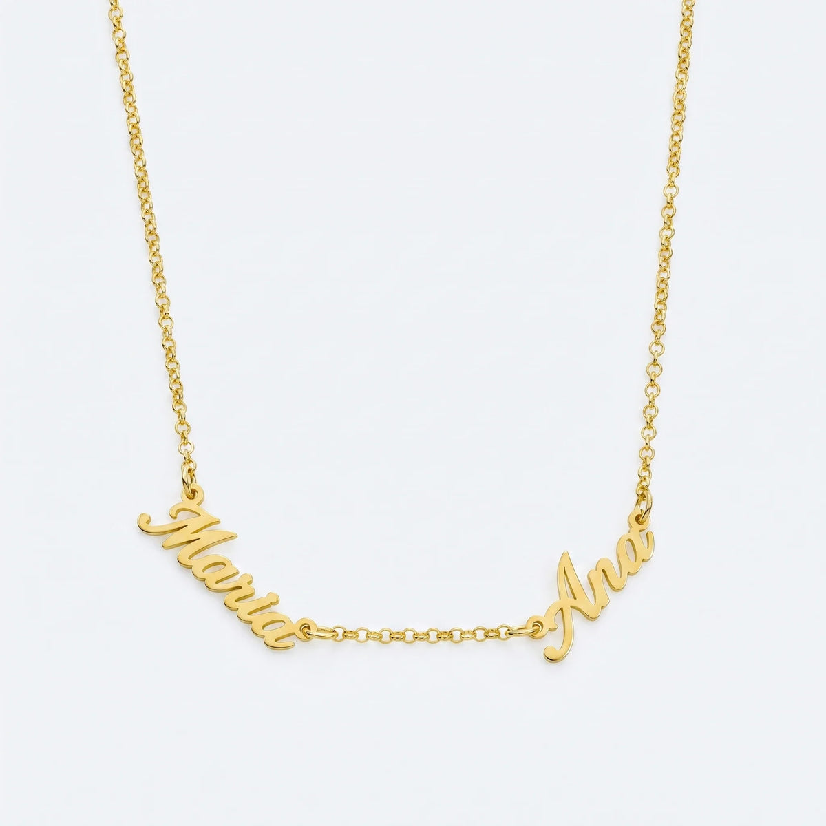 Collar con Nombres Personalizados Dorado — 2 Nombres