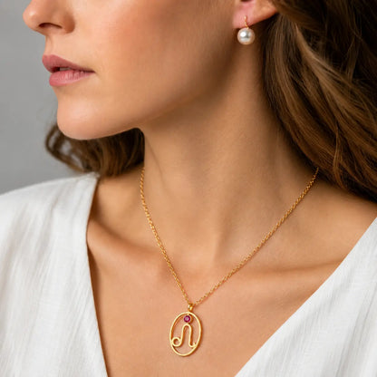 Collar del zodíaco con medalla