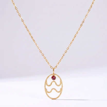 Collar signo del zodíaco con runa Acuario