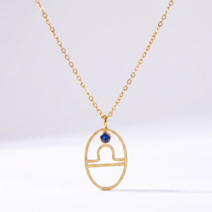 Collar signo del zodíaco con runa Libra