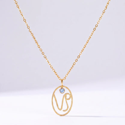 Collar signo del zodíaco con runa Capricornio