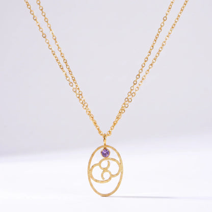 Collar signo del zodíaco con runa Cáncer