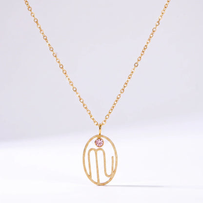 Collar signo del zodíaco con runa Escorpio