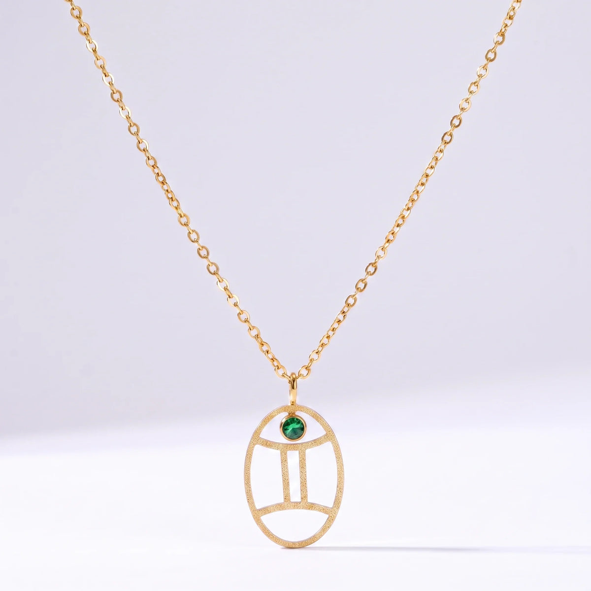Collar signo del zodíaco con runa Géminis