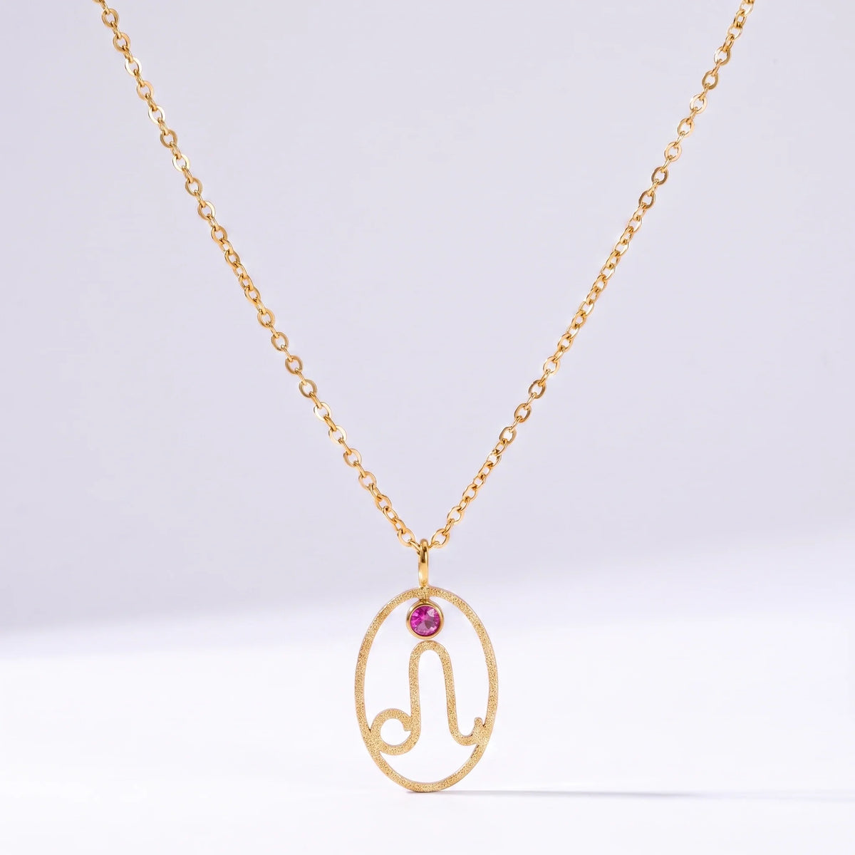 Collar signo del zodíaco con runa Leo