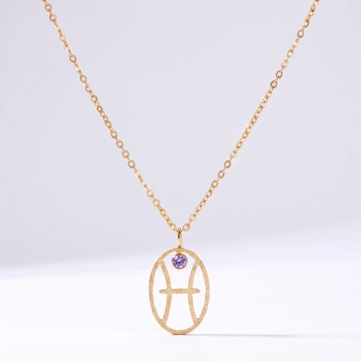 Collar signo del zodíaco con runa Piscis