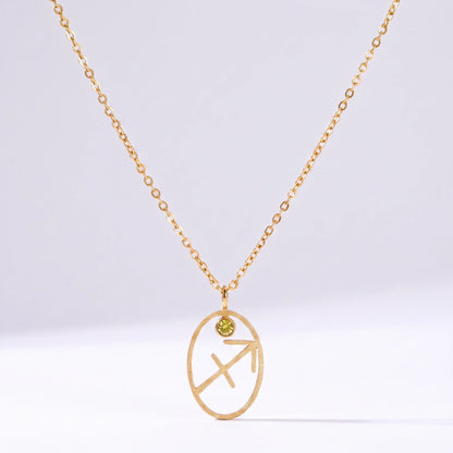 Collar signo del zodíaco con runa Sagitario
