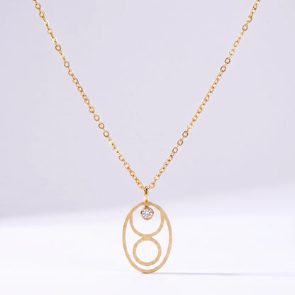 Collar signo del zodíaco con runa Tauro