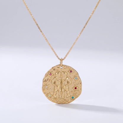 Collar signo rústico Géminis