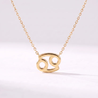 Collar símbolo del zodíaco Cáncer dorado