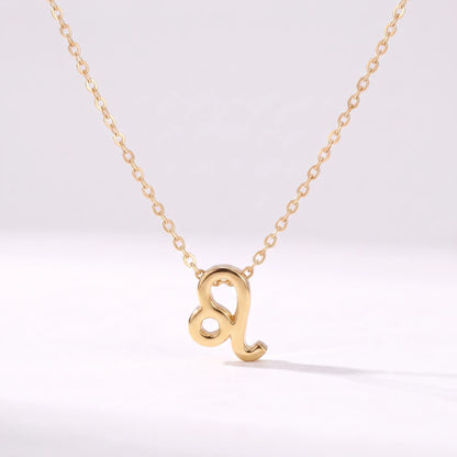 Collar símbolo del zodíaco Leo dorado