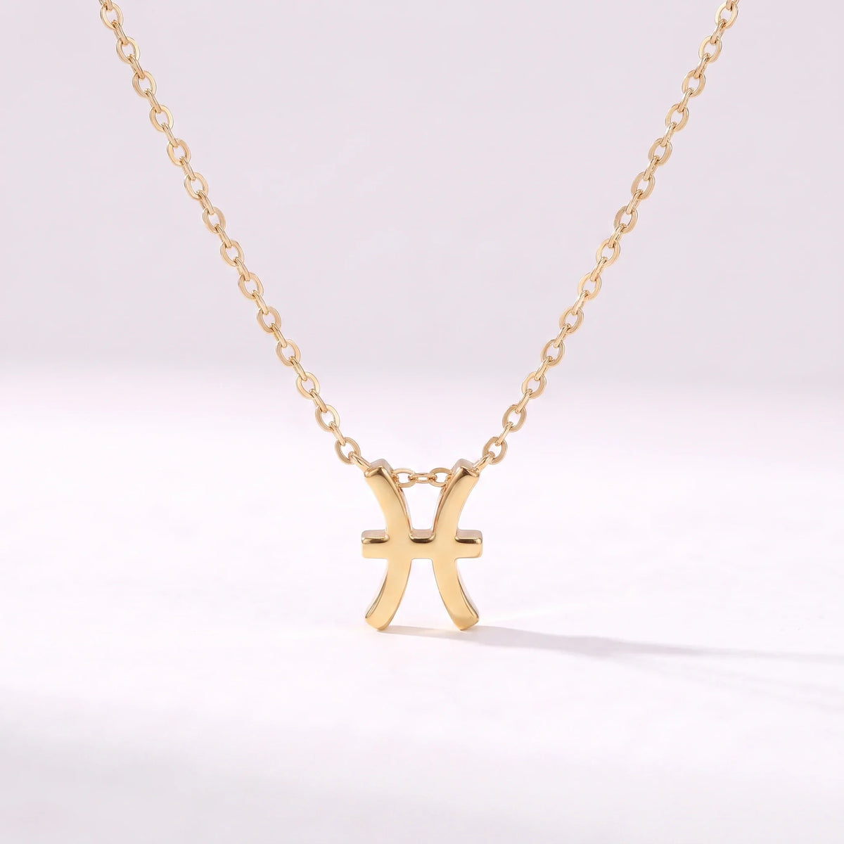 Collar símbolo del zodíaco Piscis dorado