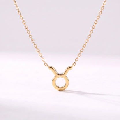Collar símbolo del zodíaco Tauro dorado