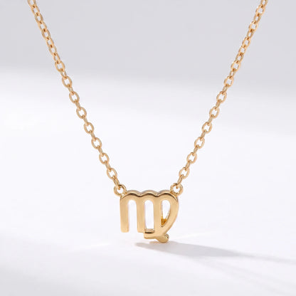 Collar símbolo del zodíaco Virgo dorado