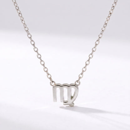 Collar símbolo del zodíaco Virgo plateado