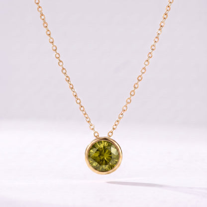 Collar piedra de nacimiento Agosto — Peridoto dorado