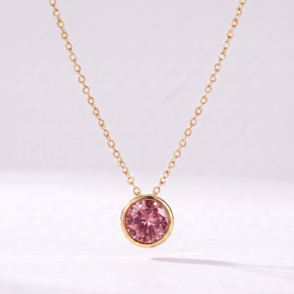 Collar piedra de nacimiento Julio — Rubí dorado