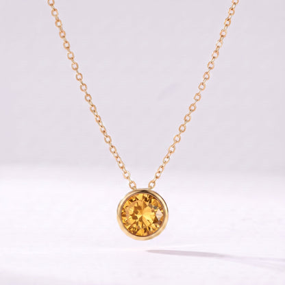 Collar piedra de nacimiento Noviembre — Citrino dorado