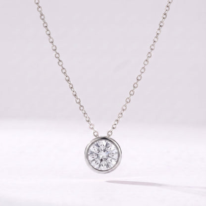 Collar piedra de nacimiento Abril — Diamante plateado