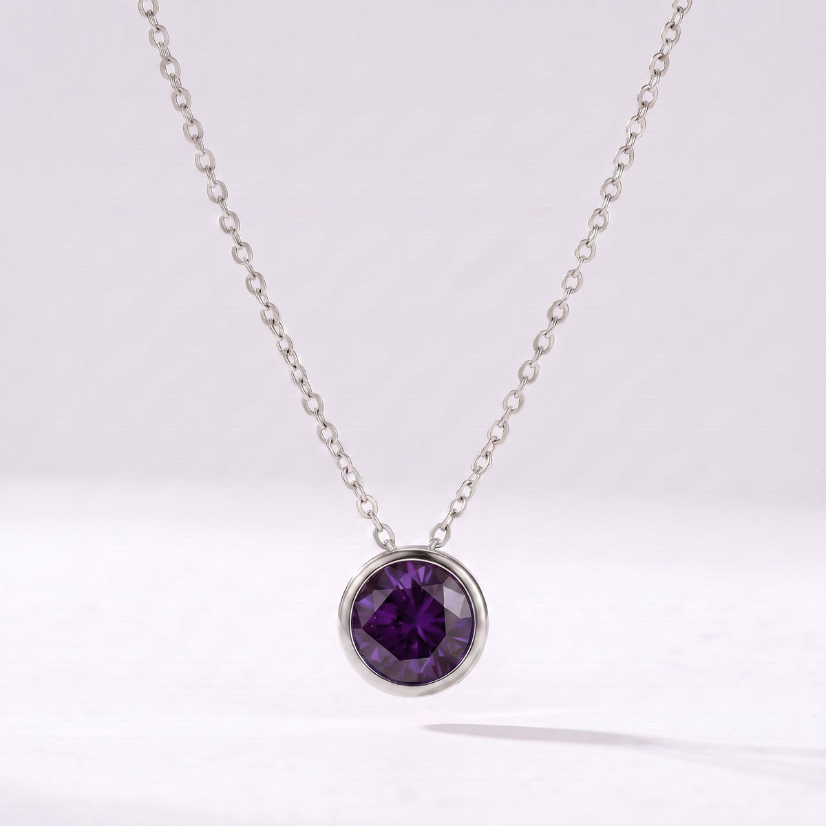 Collar piedra de nacimiento Junio — Alejandrita plateado