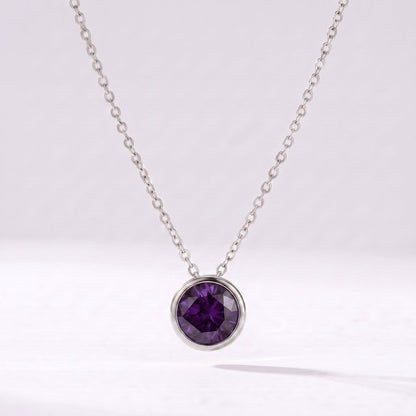 Collar piedra de nacimiento Junio — Alejandrita plateado