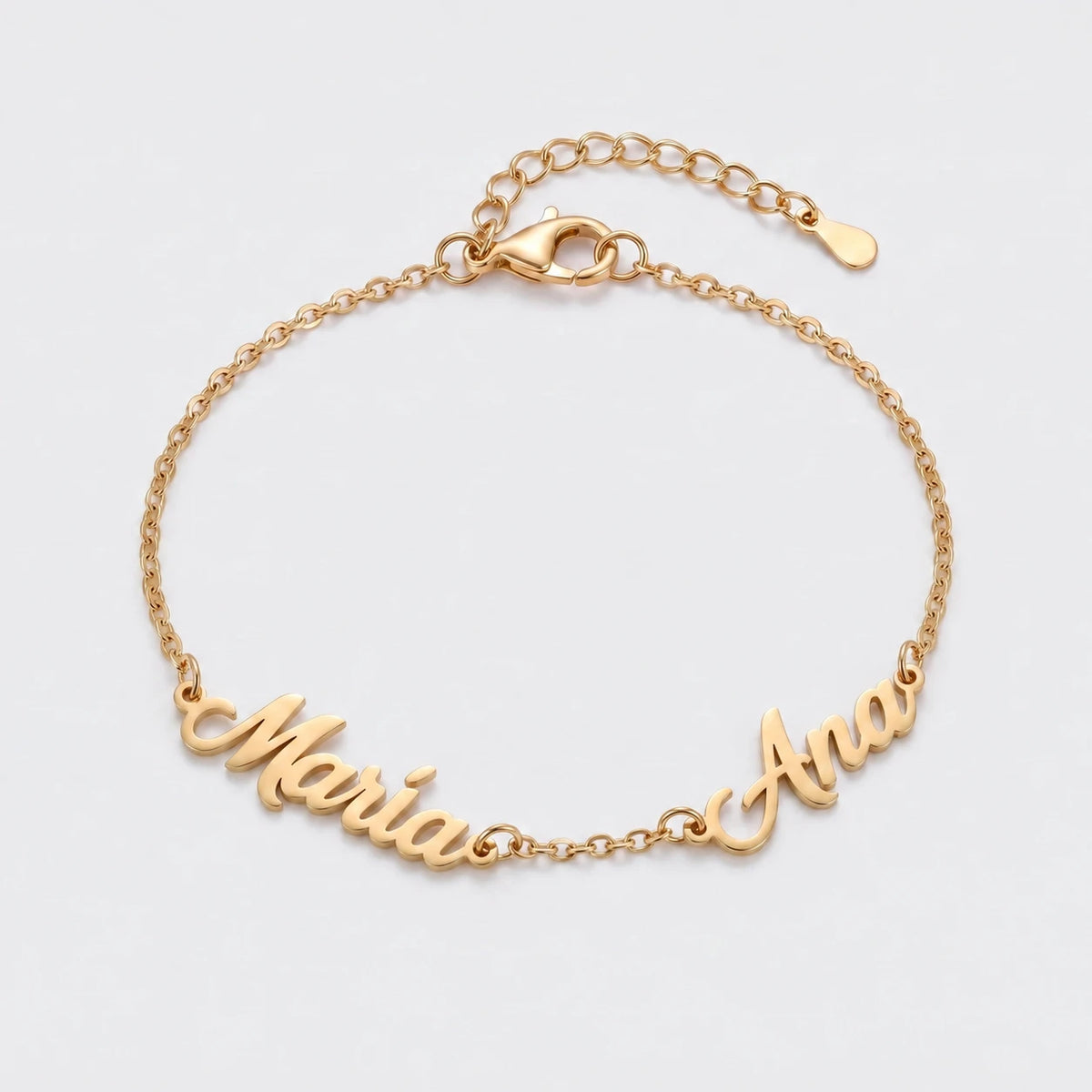 Pulsera con Nombres Personalizados dorada — María y Ana